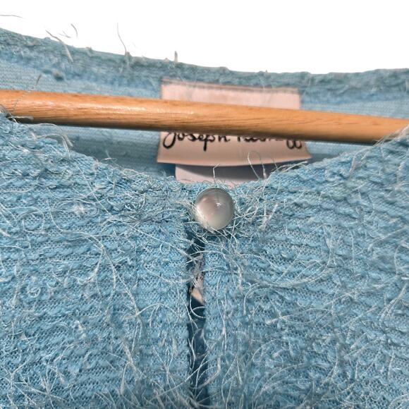 Joseph Ribkoff Womens Vintage Y2K Eclectic Fuzzy Eyelash Soft Open Cardigan 8 - Picture 3 of 11